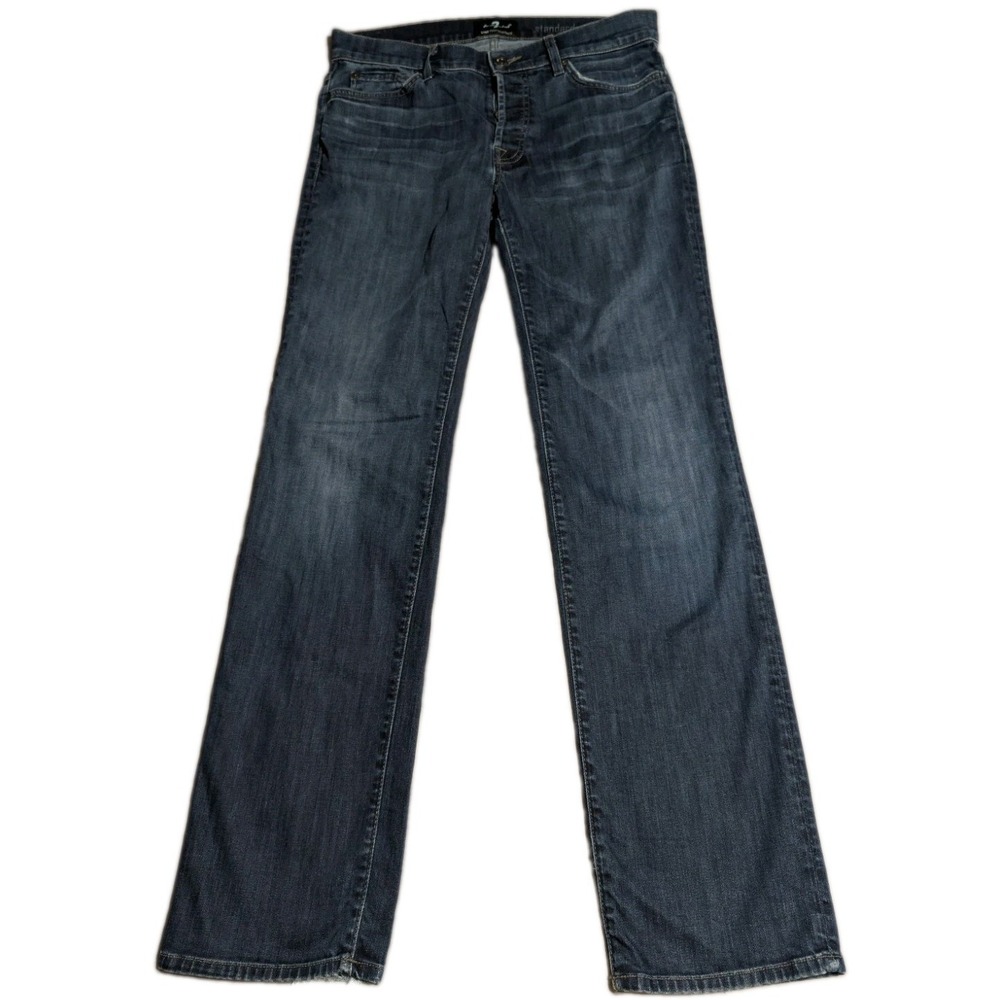 7 For All Mankind Jeans Mens 33 Blue Luxe Performance Standard‎ Straight Stretch